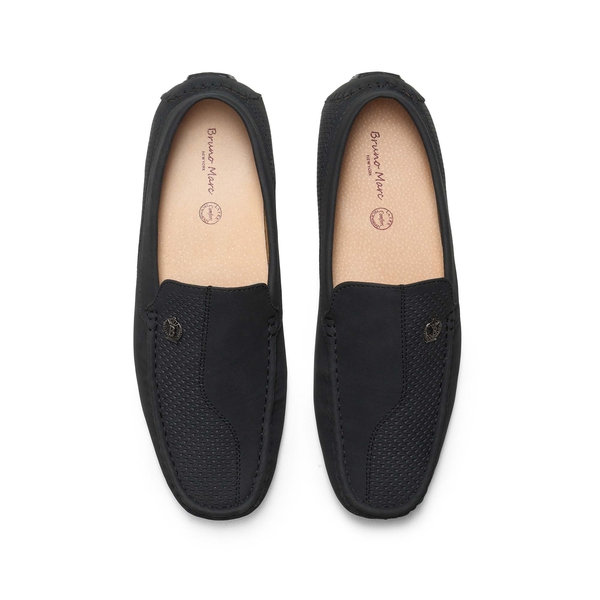 Men's Versatile PU Leather Casual Loafers - BLACK - 4